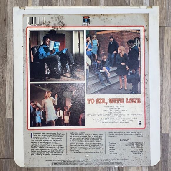 To Sir, With Love 60s 
Columbia RCA CED Videodisc 
Sidney Poitier, Judy Geeson - Picture 7 of 8